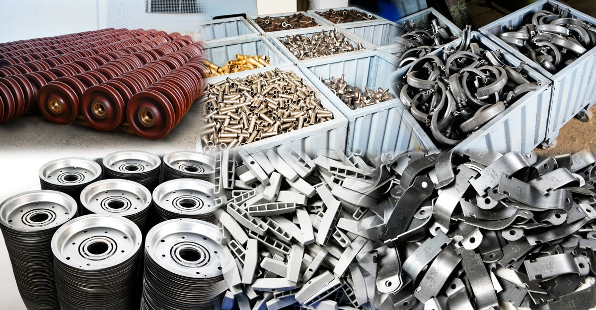 Different types of metal components